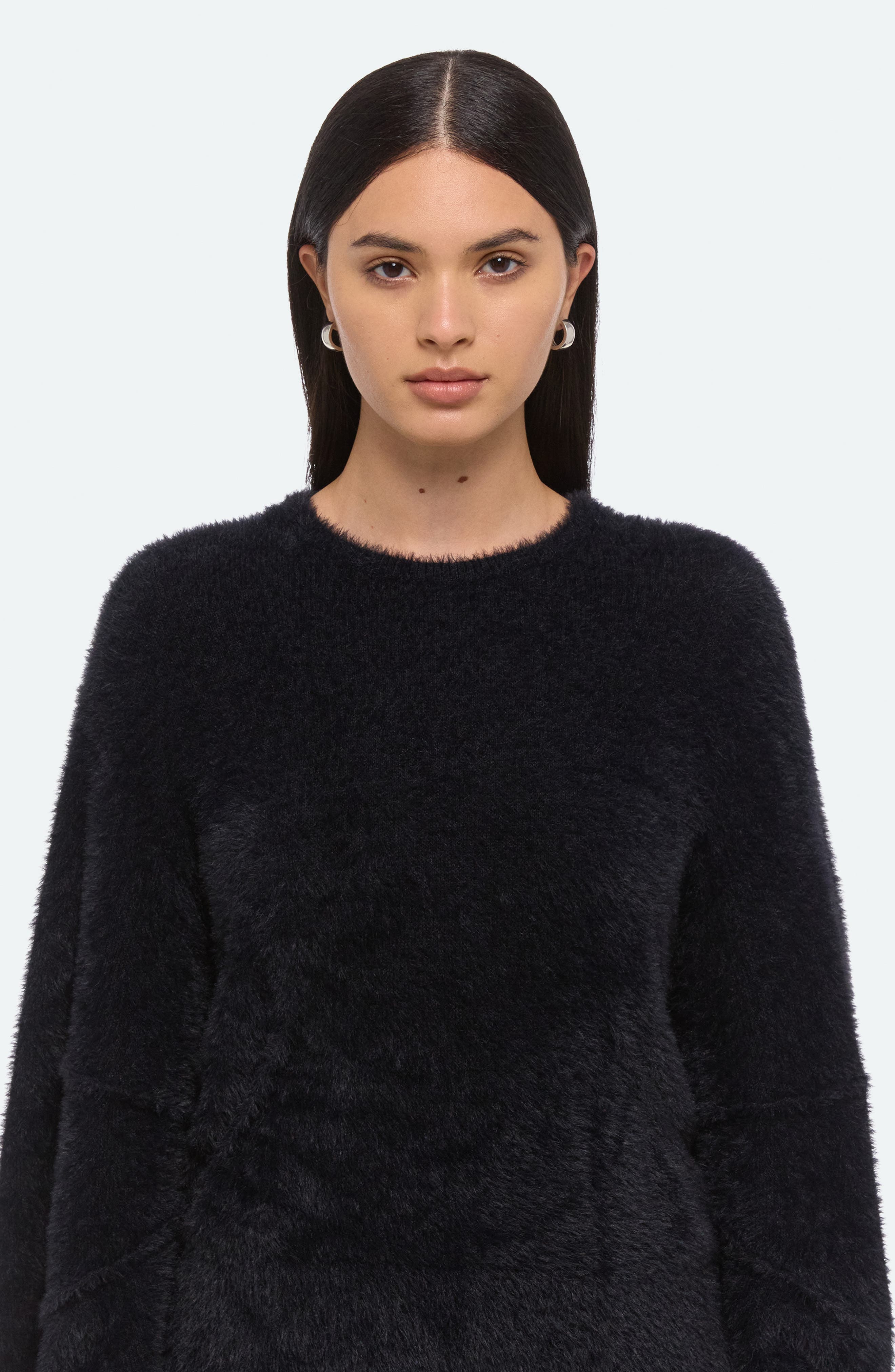 Helmut Lang Apex Eyelash Faux Fur Sweater in Black at Nordstrom - 4