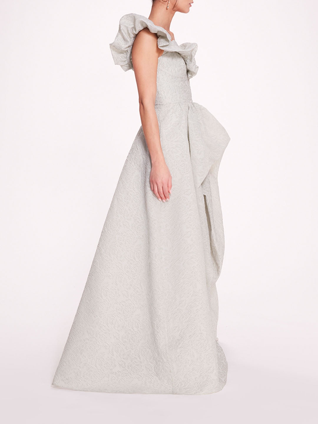 CLOQUE DRAPED GOWN - 3