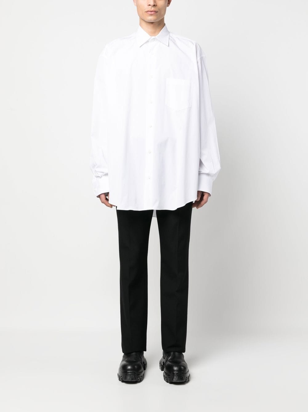 logo-print long-sleeves shirt - 4
