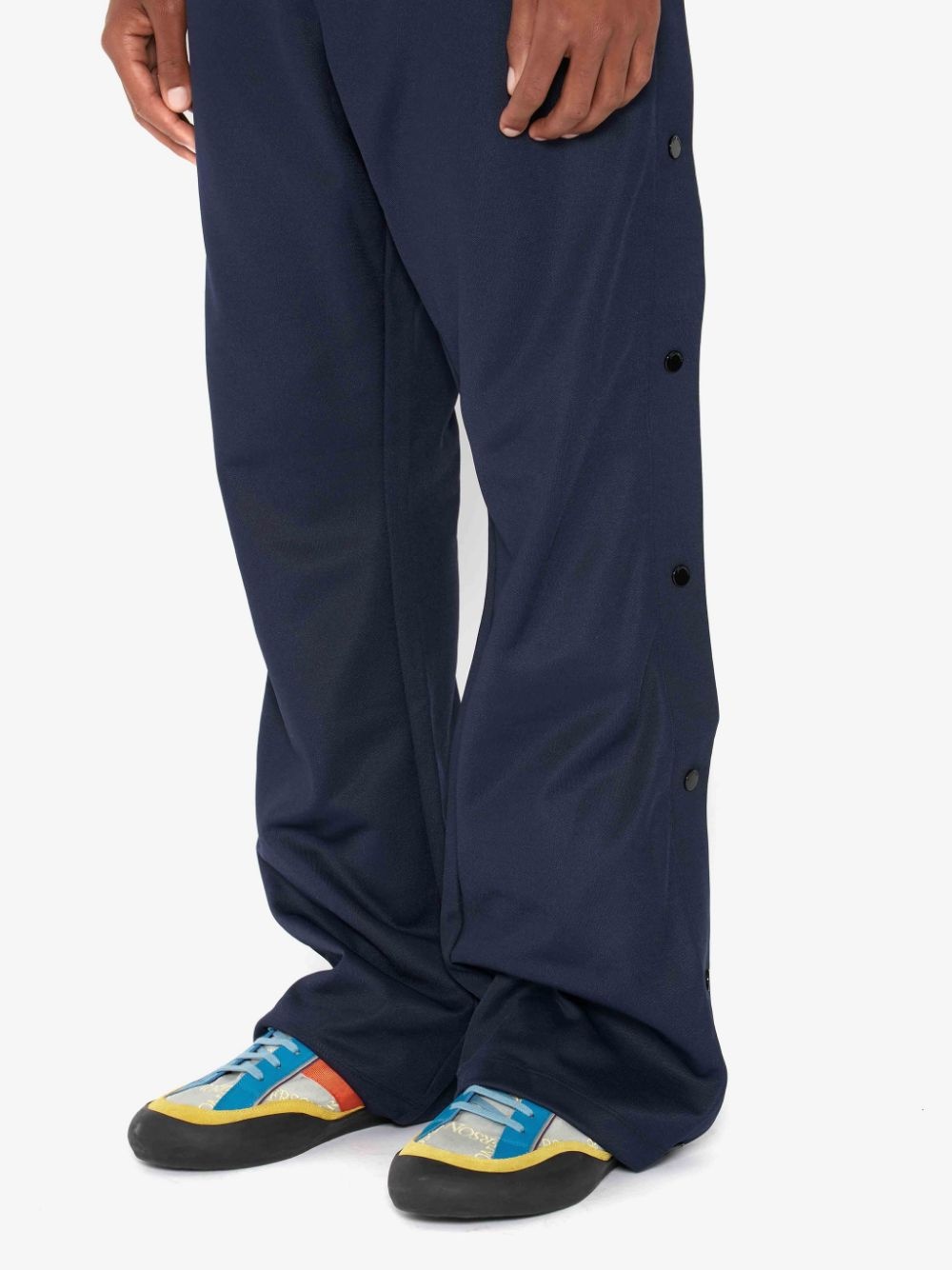 press-stud detailed bootcut trousers - 5