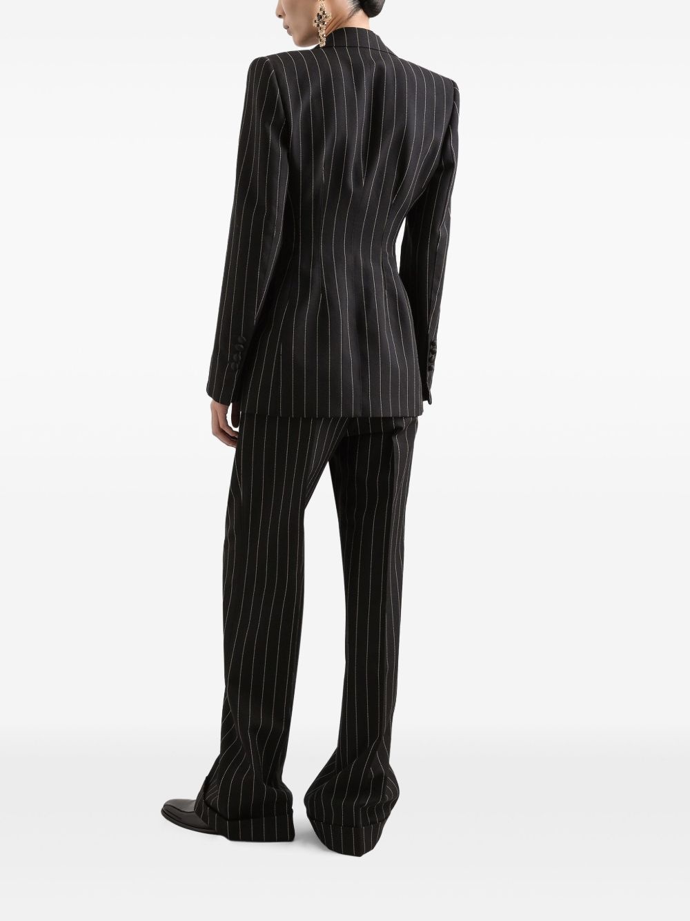 pinstriped tailored trousers - 3