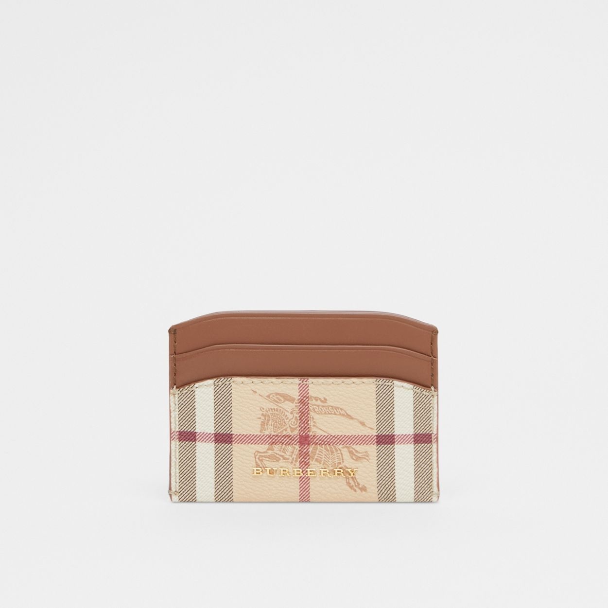 Haymarket Check E-canvas and Leather Card Case - 3