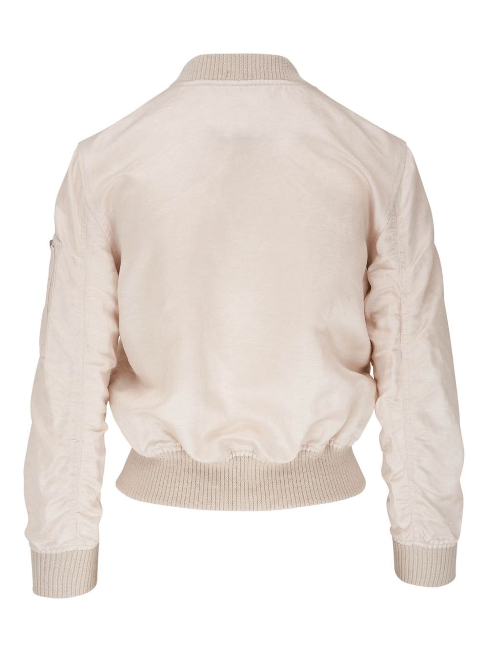 zip-up linen bomber jacket - 2