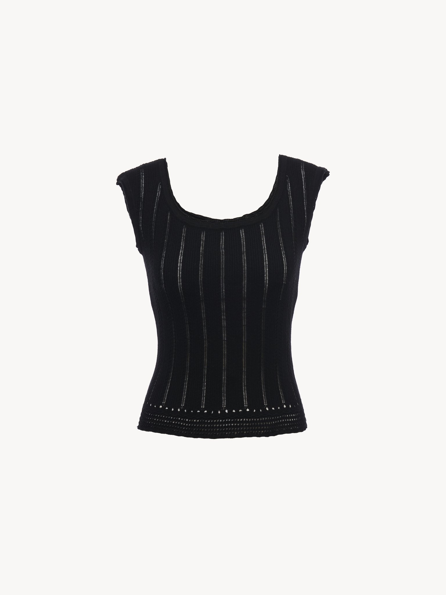 SLEEVELESS KNIT BLOUSE - 4