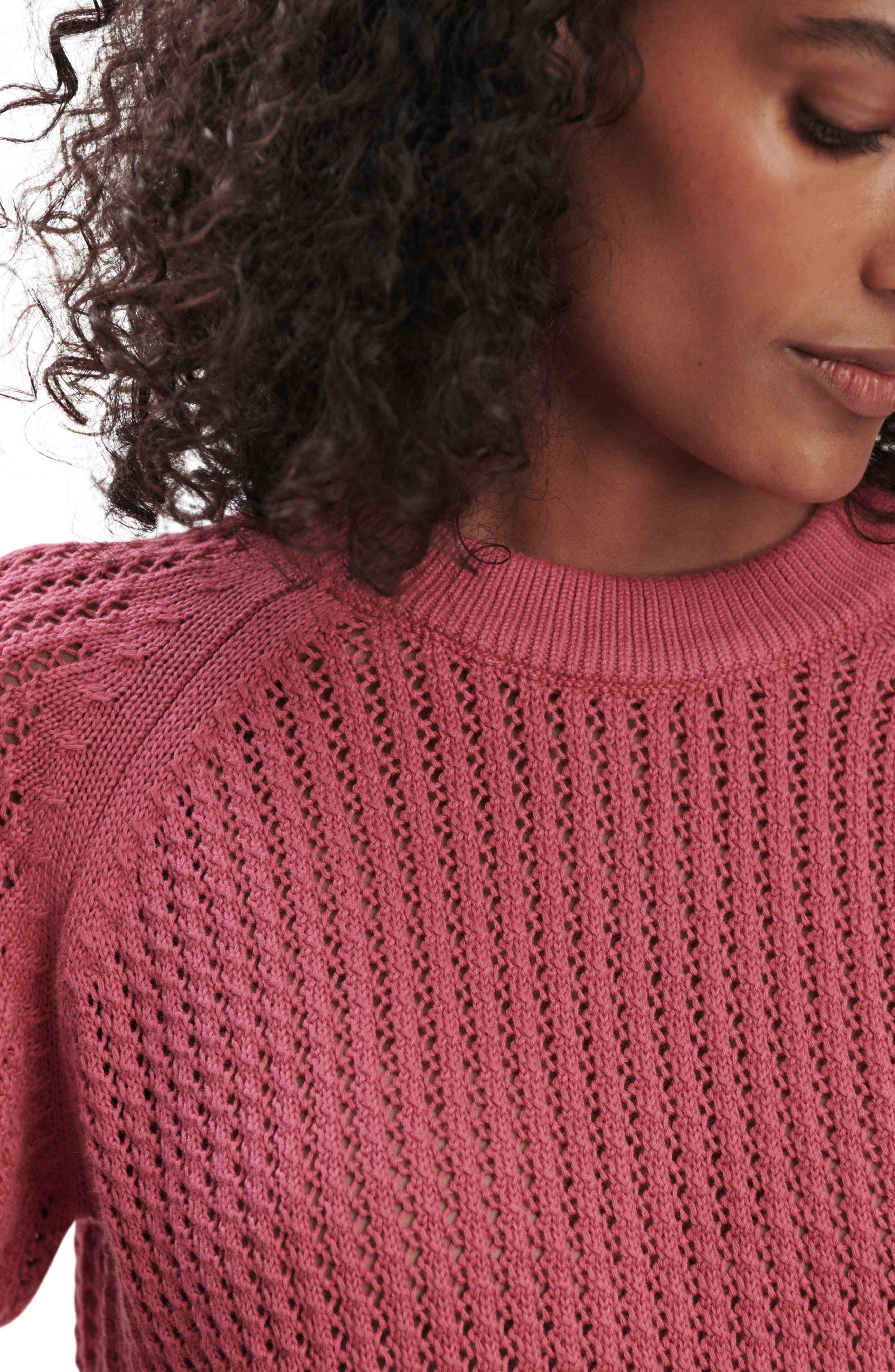 Varley Clay Open Knit Sweater in Rose Wine at Nordstrom - 4