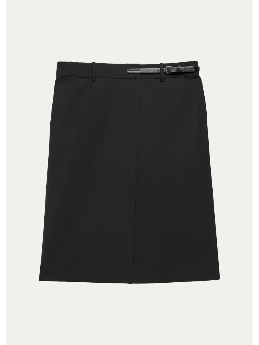 Belted Asymmetric Skirt - 1