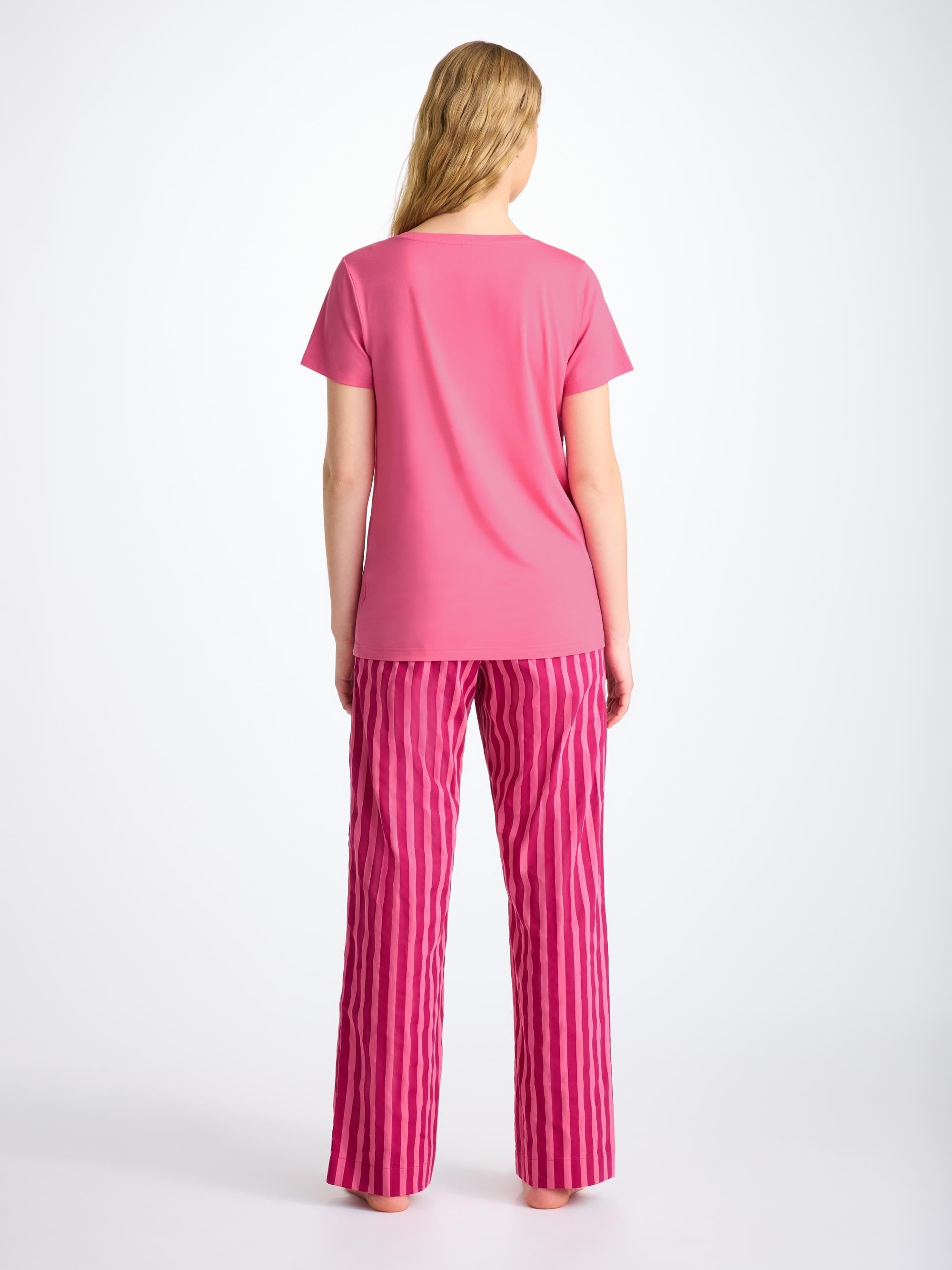 Women's T-Shirt Lara Micro Modal Stretch Flamingo Pink - 4