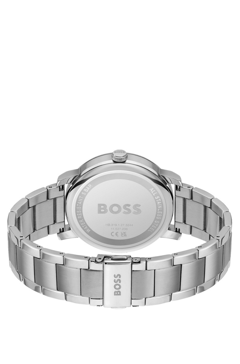 LINK-BRACELET WATCH WITH GRAY-TONE DIAL 3