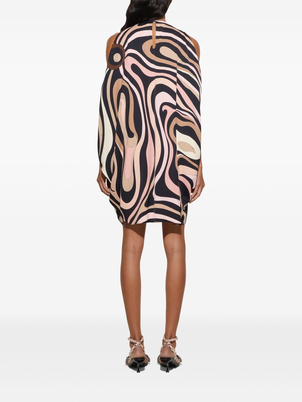 marmo-print dress - 4