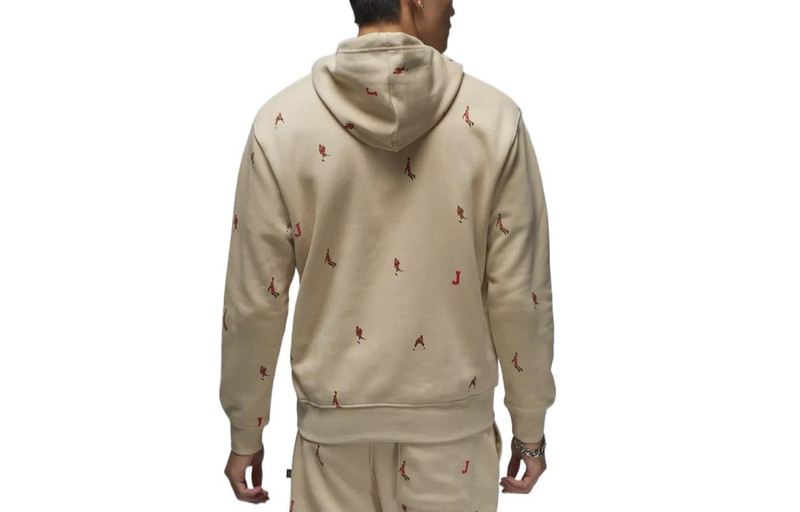 Jordan Air Jordan Holiday Jumpman Fleece Pullover Hoodie 'Tan' DV9393-206 outlook