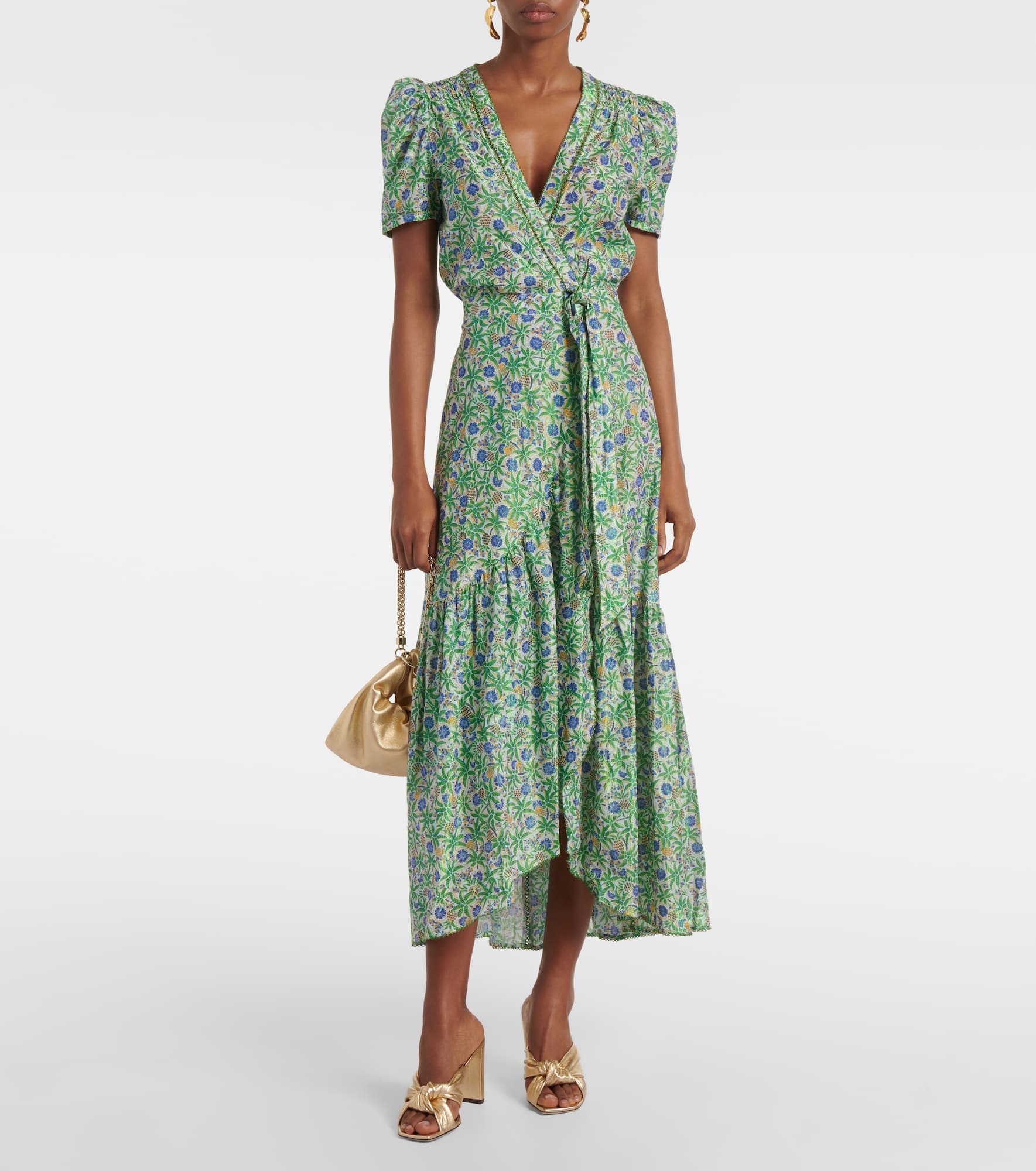 Baba printed cotton wrap dress - 2