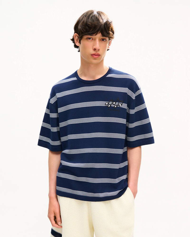 KENZO 'KENZO Sounds' embroidered mariniere T-shirt in light cotton outlook