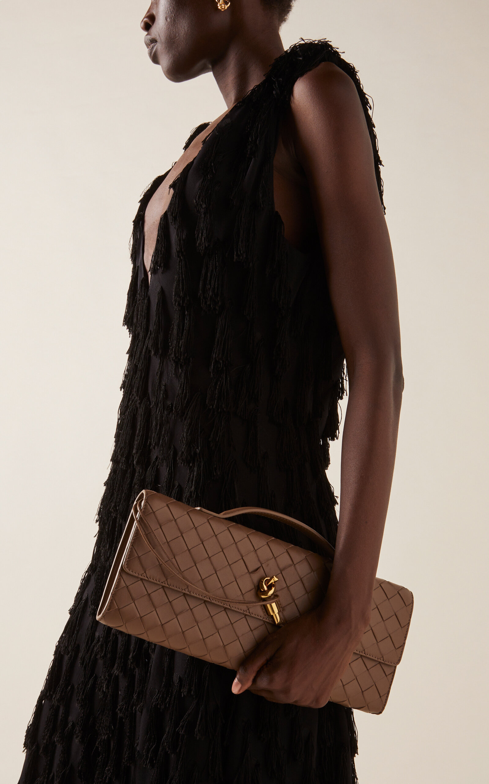 Long Andiamo Intrecciato Leather Clutch brown - 2