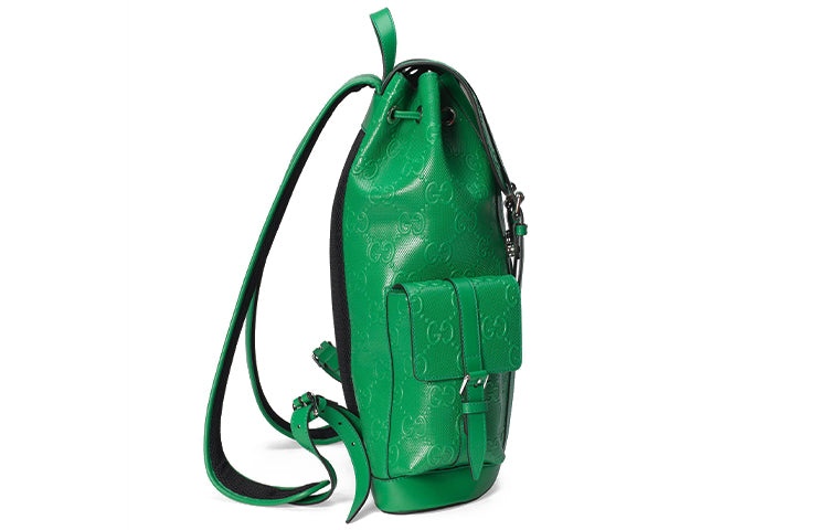 Gucci GG Printing Embossing Backpack Green 625770-1W3BN-3776 - 3