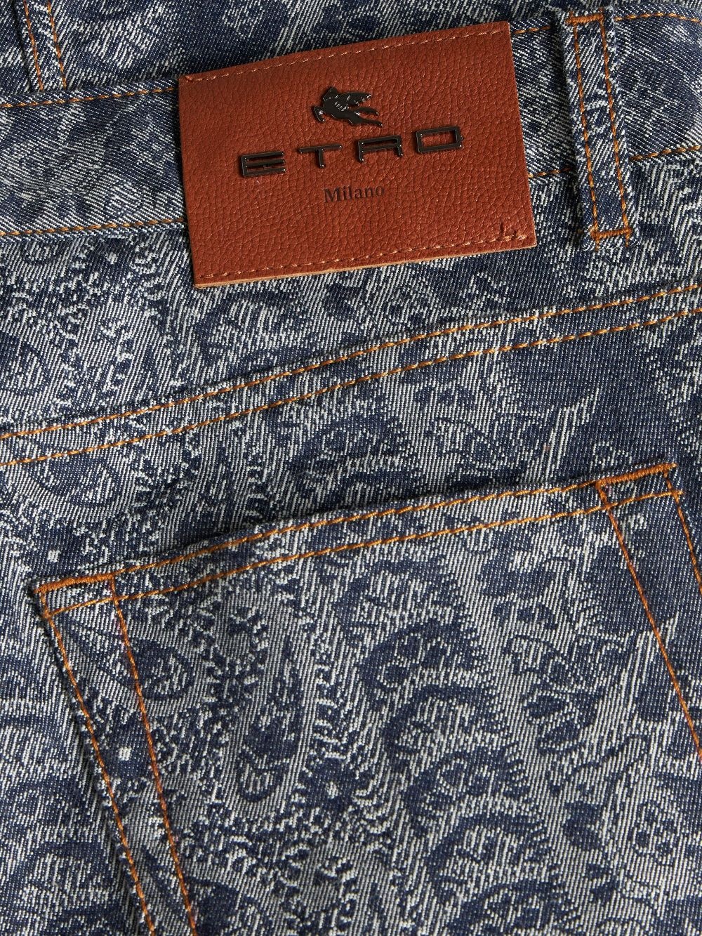 jacquard paisley jeans - 6