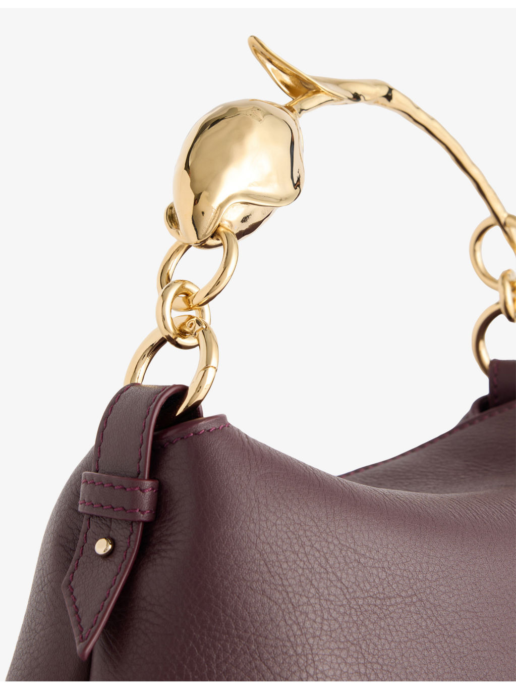 Large Bloom Leather Shoulder Bag - 7