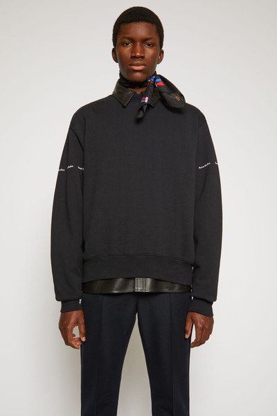 Acne Studios Logo print sweatshirt black outlook