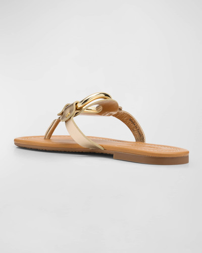 See by Chloé Hana Metallic Ring Thong Sandals outlook