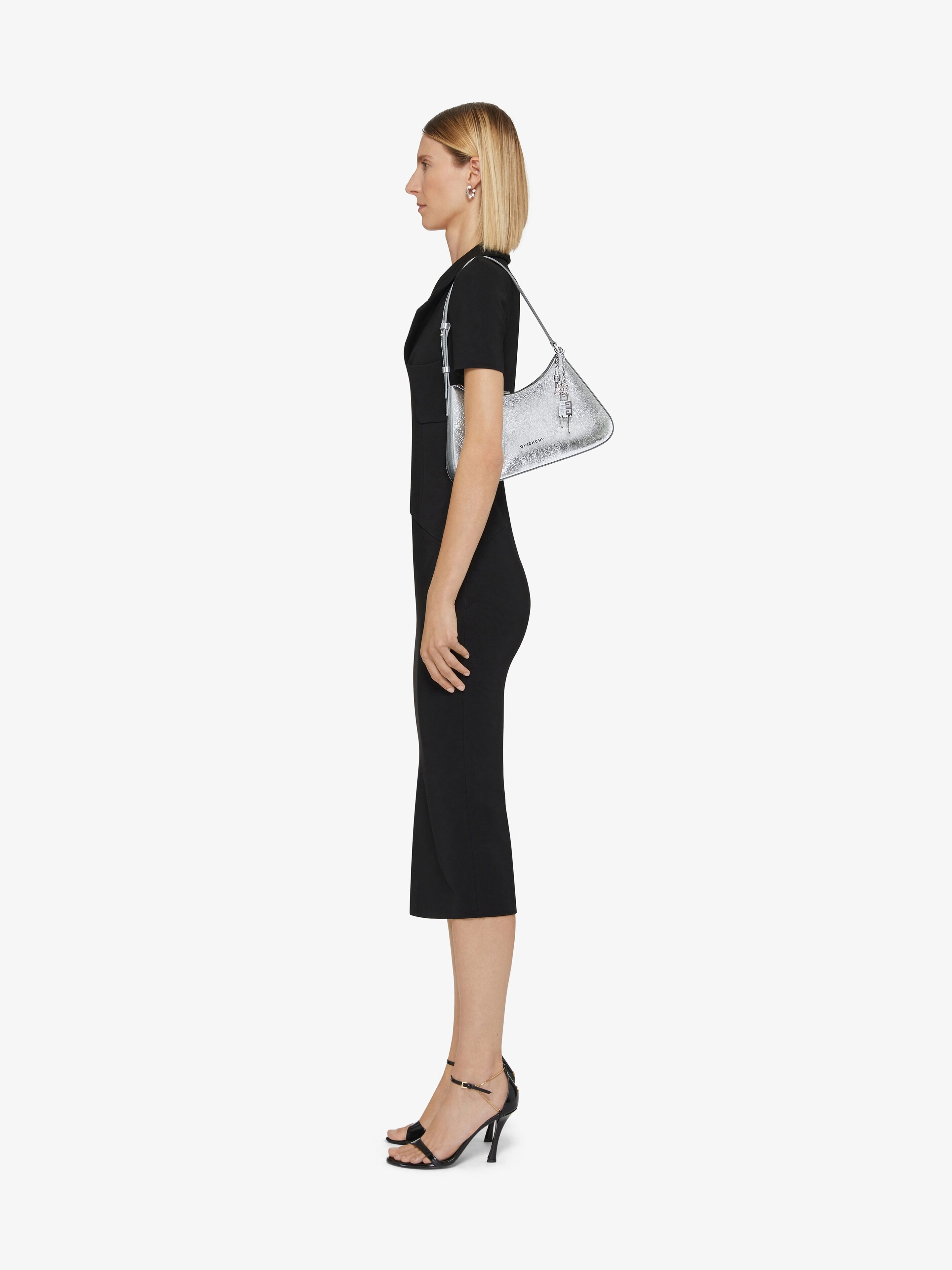 Givenchy SMALL LUCKY LOCK BAG IN LAMINATED LEATHER | REVERSIBLE