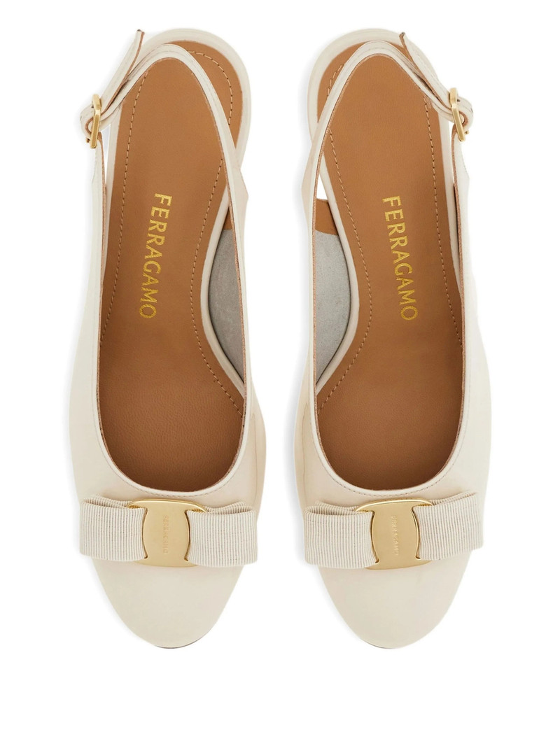 FERRAGAMO Ferragamo 50mm Vara Bow-detail Slingback Pumps outlook