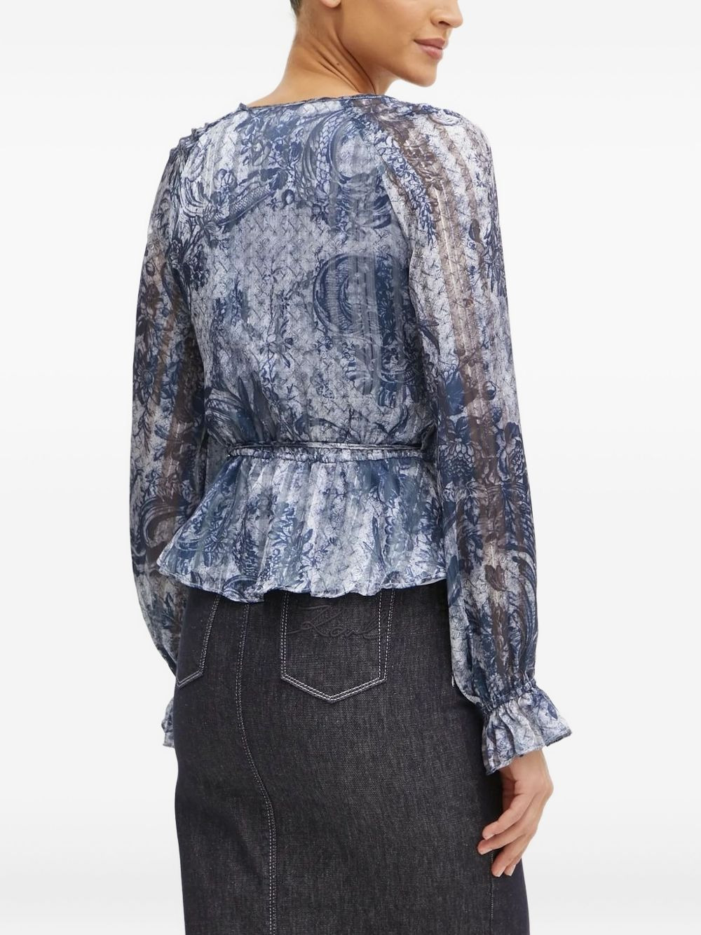paisley-print wrap top - 2