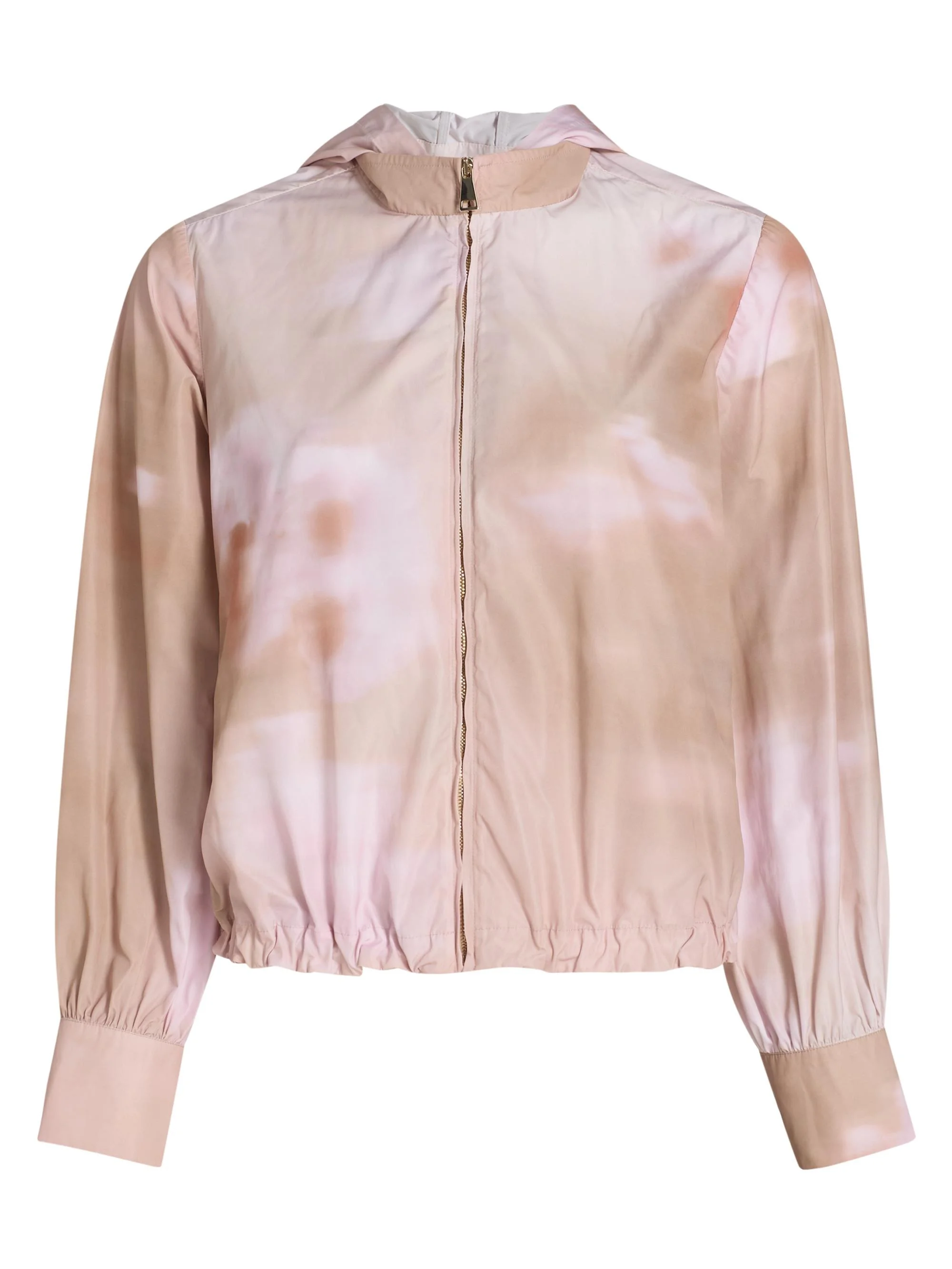 Women's Abstract Floral Taffeta Hooded Jacket - Memento Rosae - 1