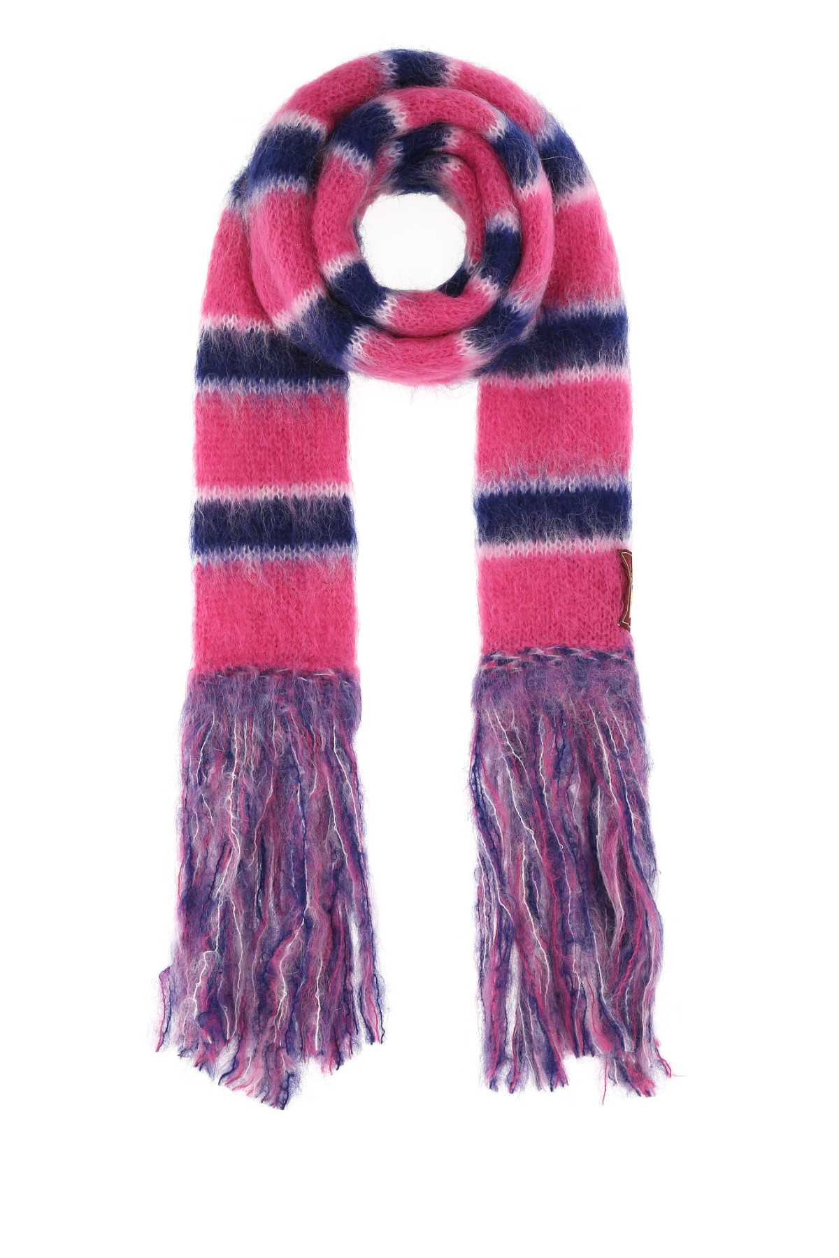 Marni Men Embroidered Mohair Blend Scarf - 1