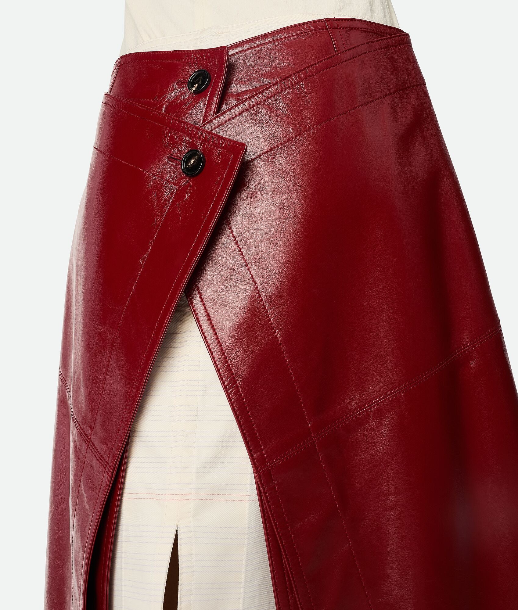 Shiny Leather Skirt - 4