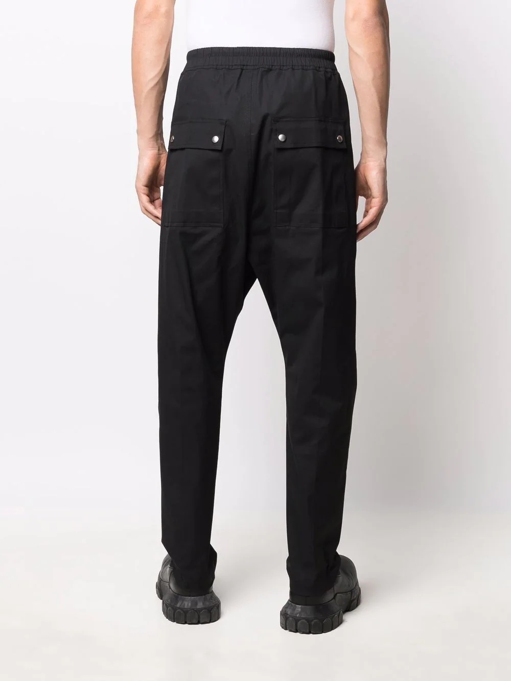 drawstring drop-crotch trousers - 4