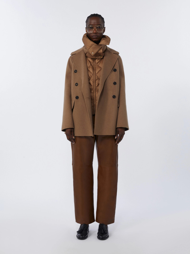 Max Mara Padded water-repellent nylon canvas gilet - CARAMEL outlook