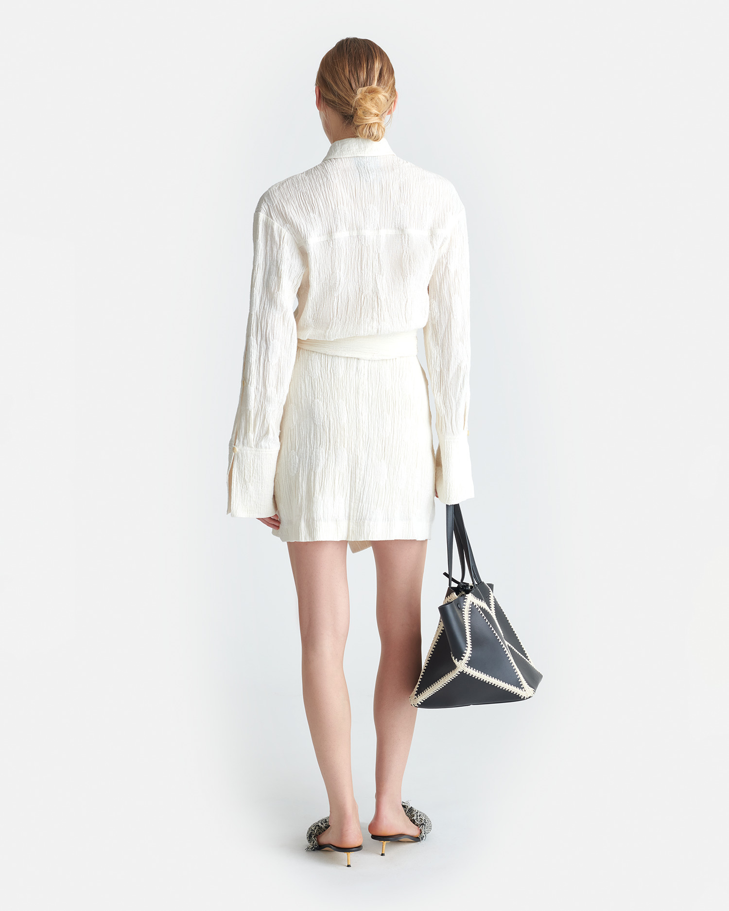 Seersucker Gauze Shirt Dress - 2