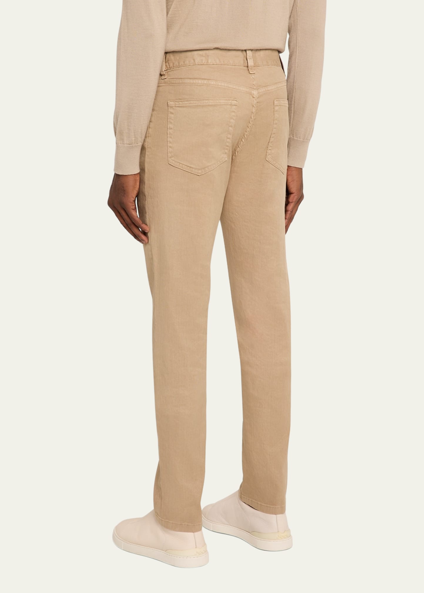 Men's Comfort Linen and Cotton Five-Pocket Pants - 3