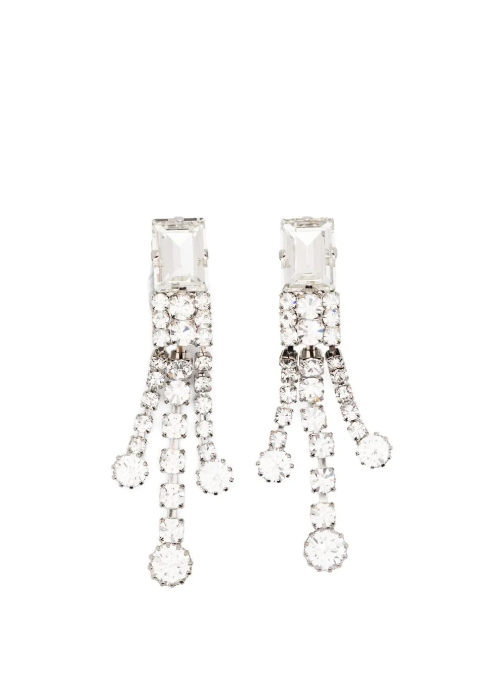 crystal embellished earrings - 1