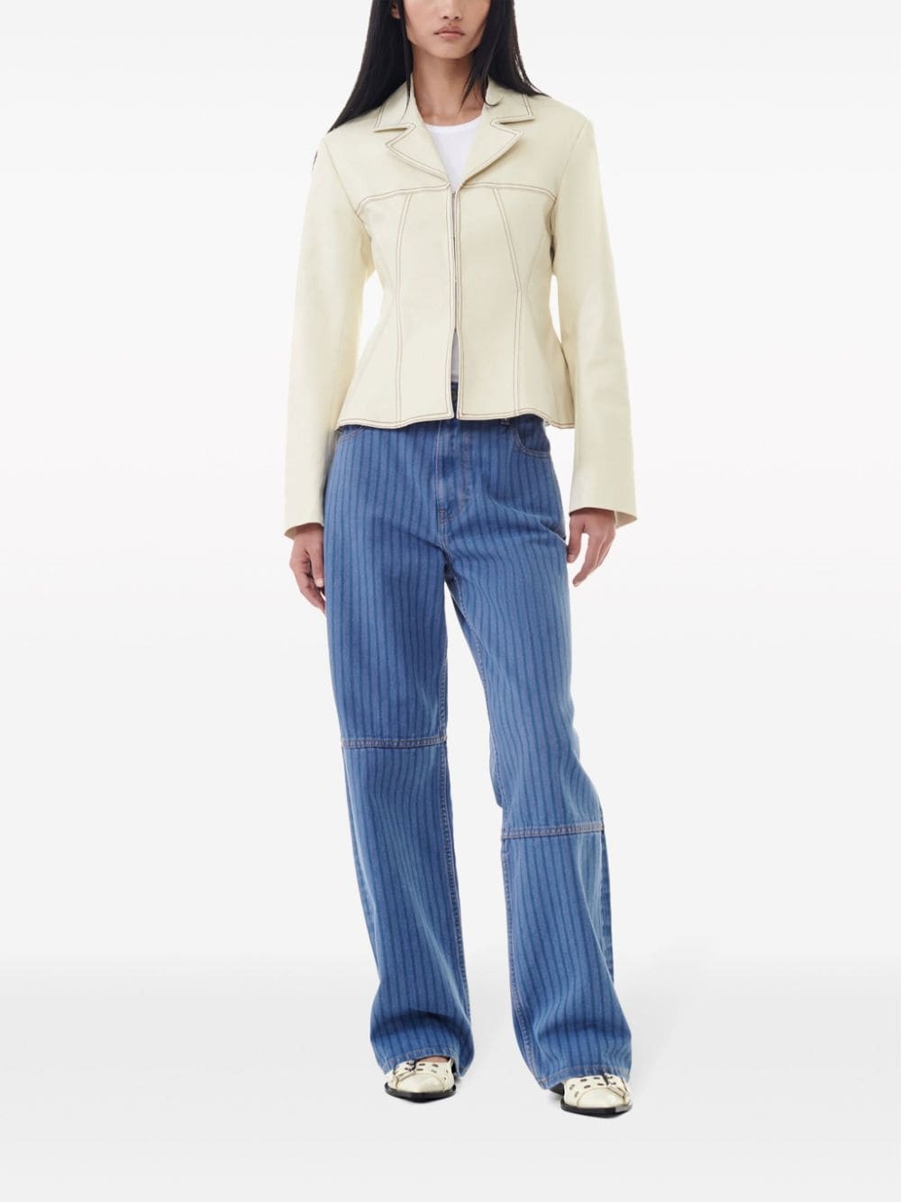 mid-rise wide-leg jeans - 2