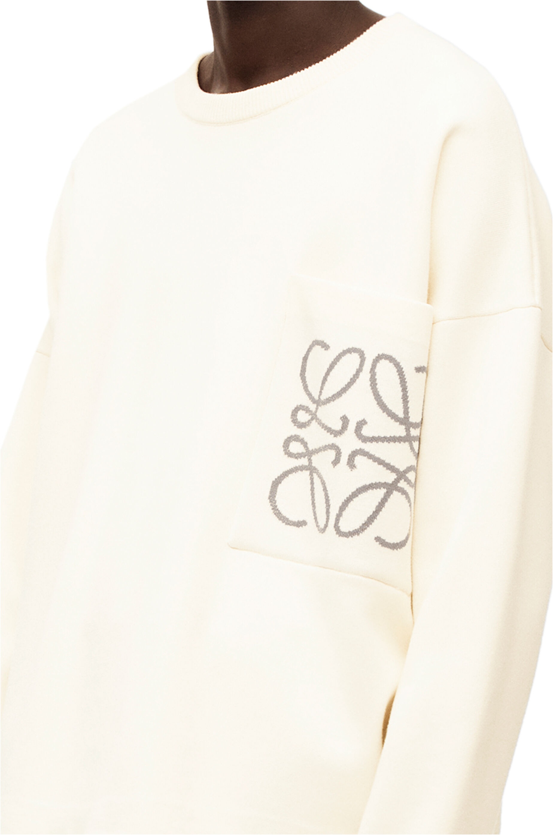 Loewe Anagram pocket sweater in cotton and viscose | loewe