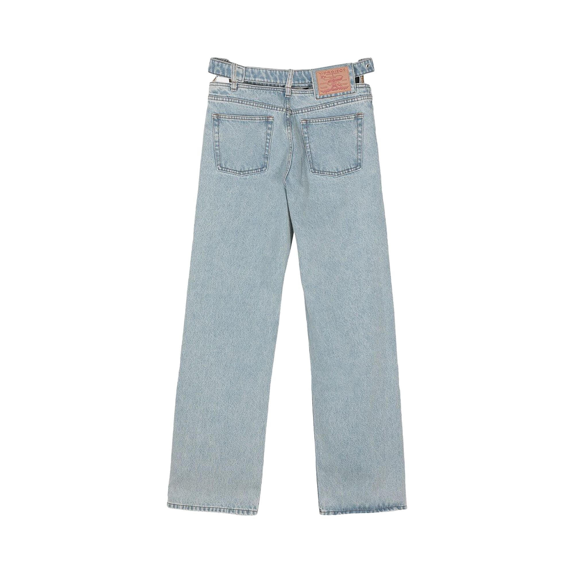 Y/Project Evergreen Y Belt Jeans 'Ice Blue' - 2