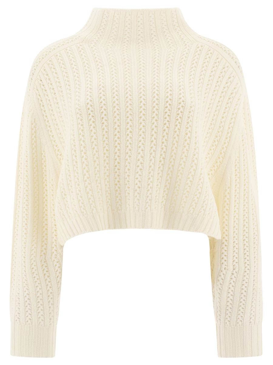 Max Mara Wool And Cashmere Crop Sweater "Hodeida" - 1