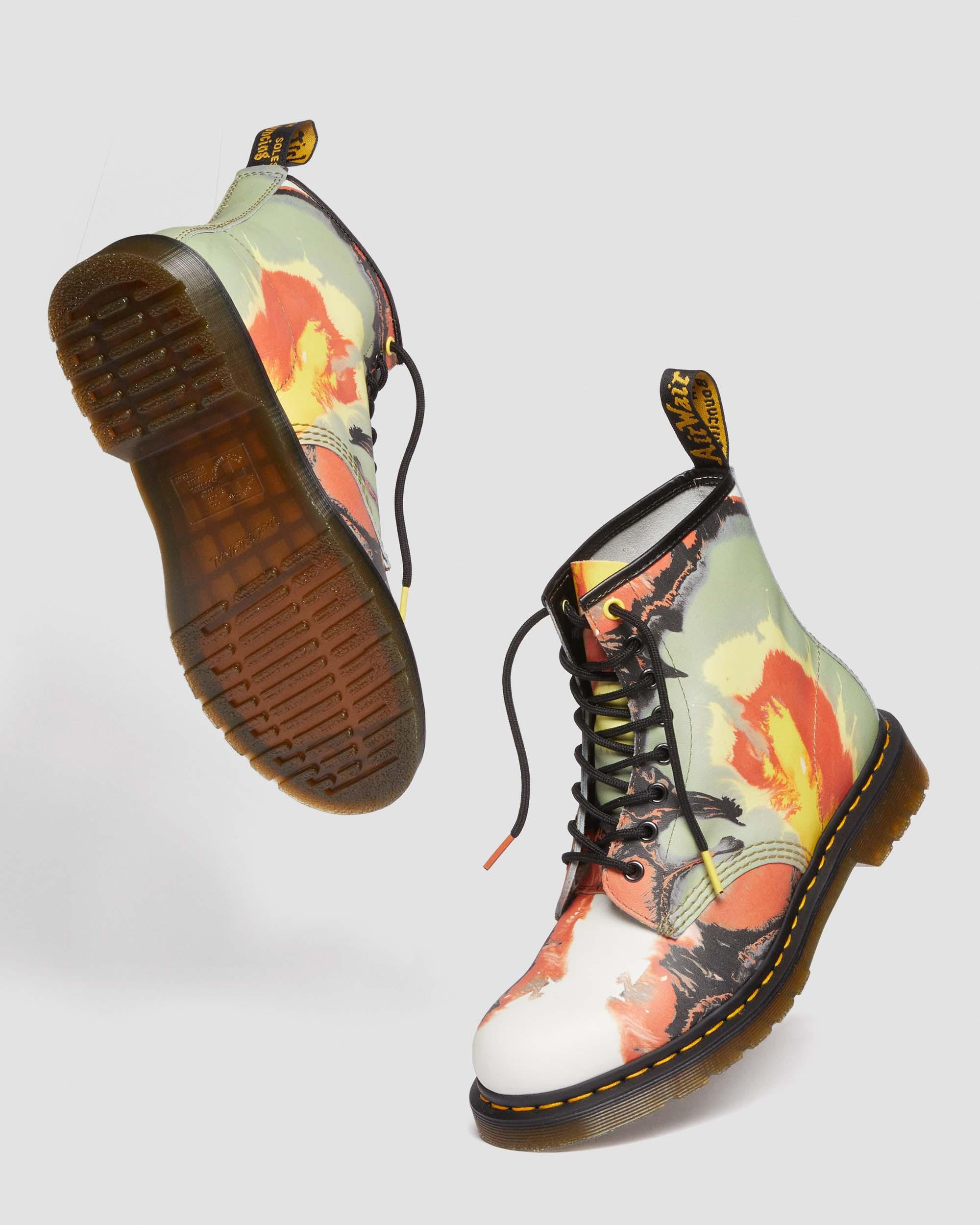 1460 Tate 'Volcanic Flare' Leather Lace Up Boots - 4