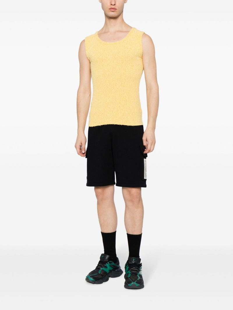 Moschino logo-patch organic cotton track shorts outlook
