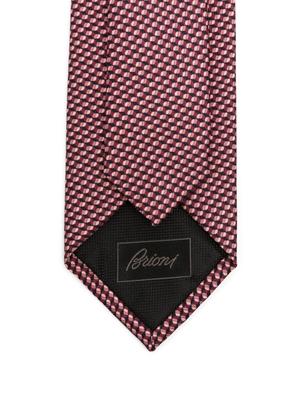 geometric-pattern silk tie - 2