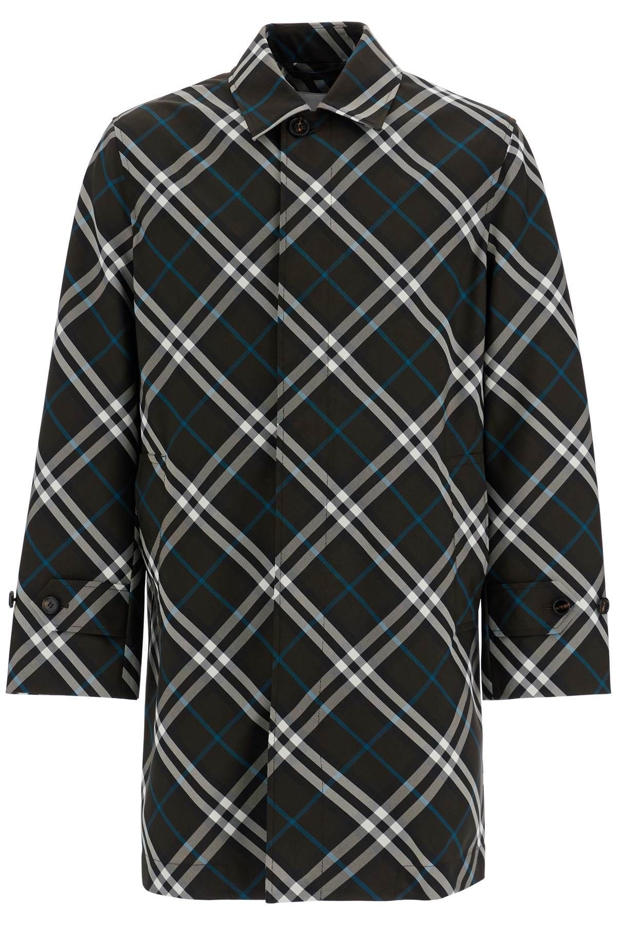 ERED

"CHECKERED NYLON CAR COAT - 1