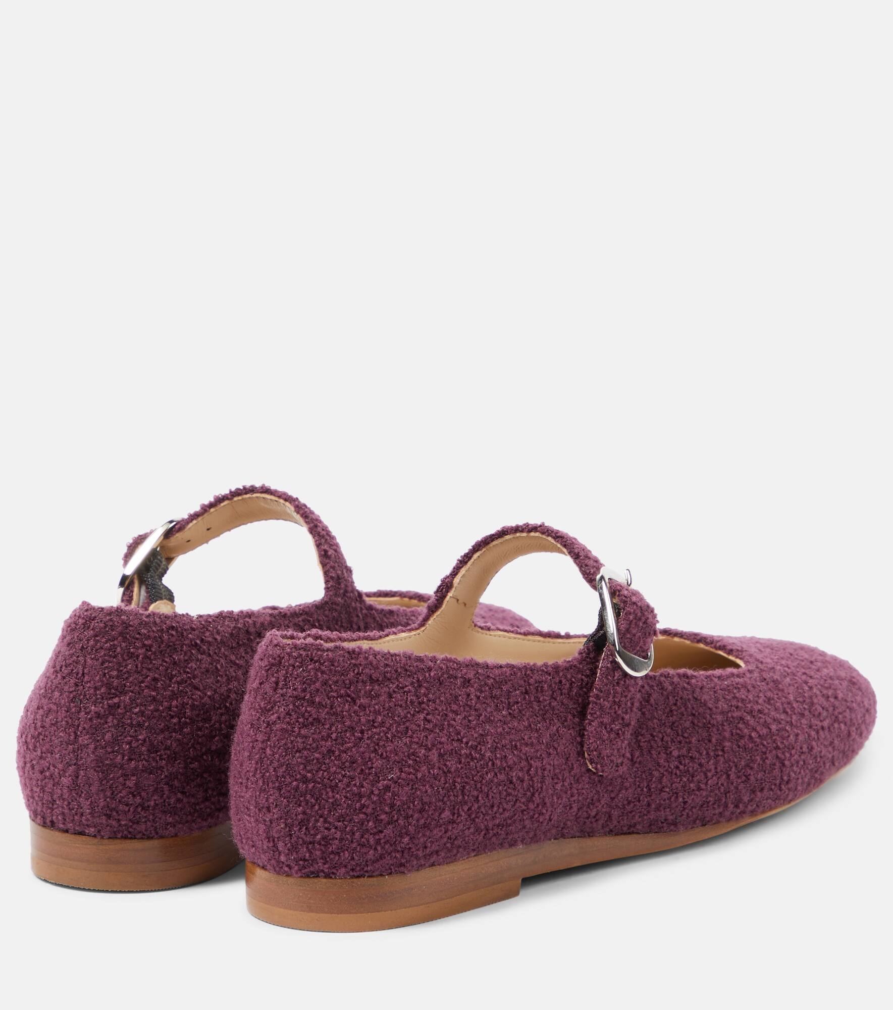 Bouclé Mary Jane flats - 3