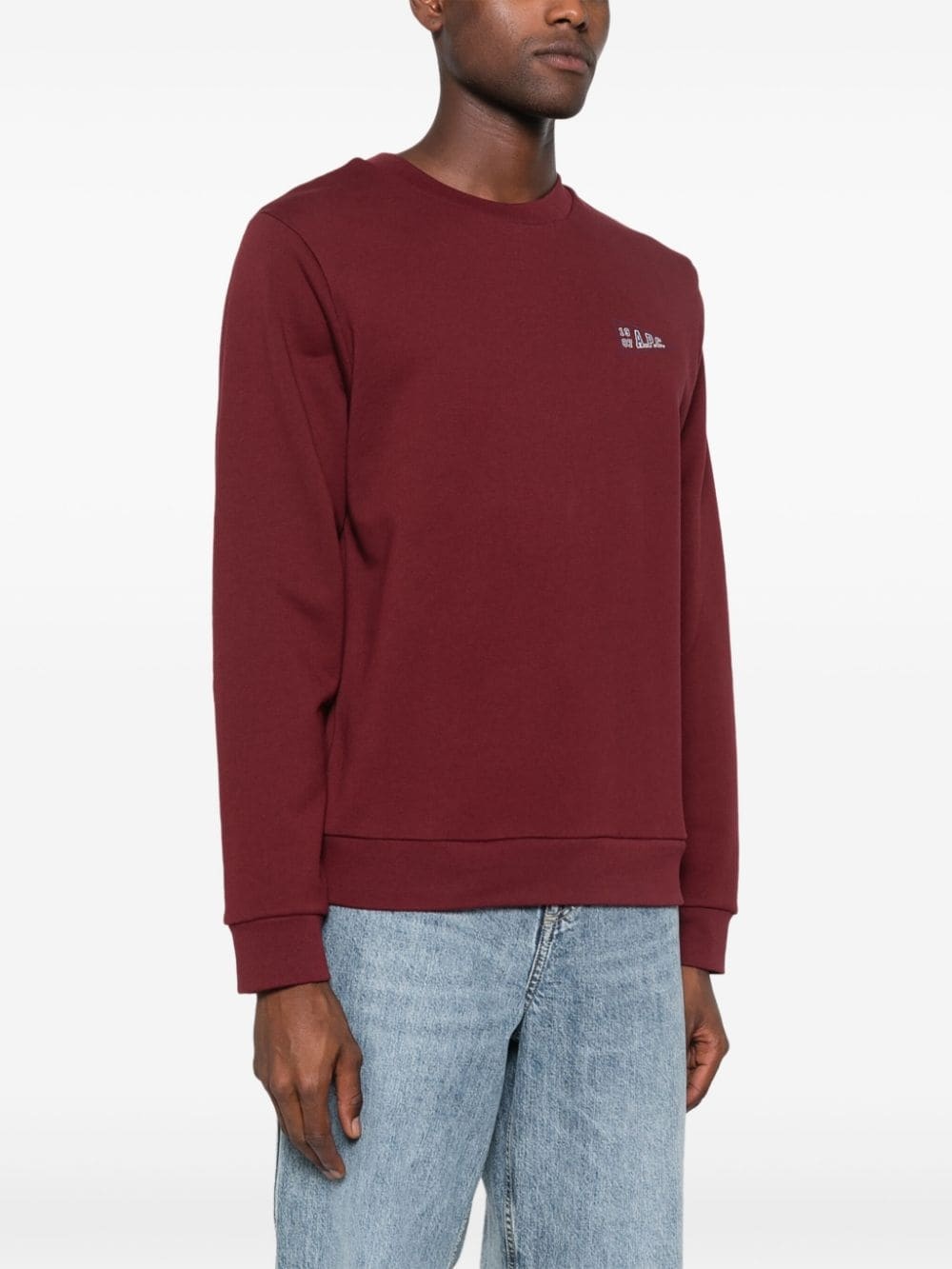 embroidered logo cotton jumper - 3