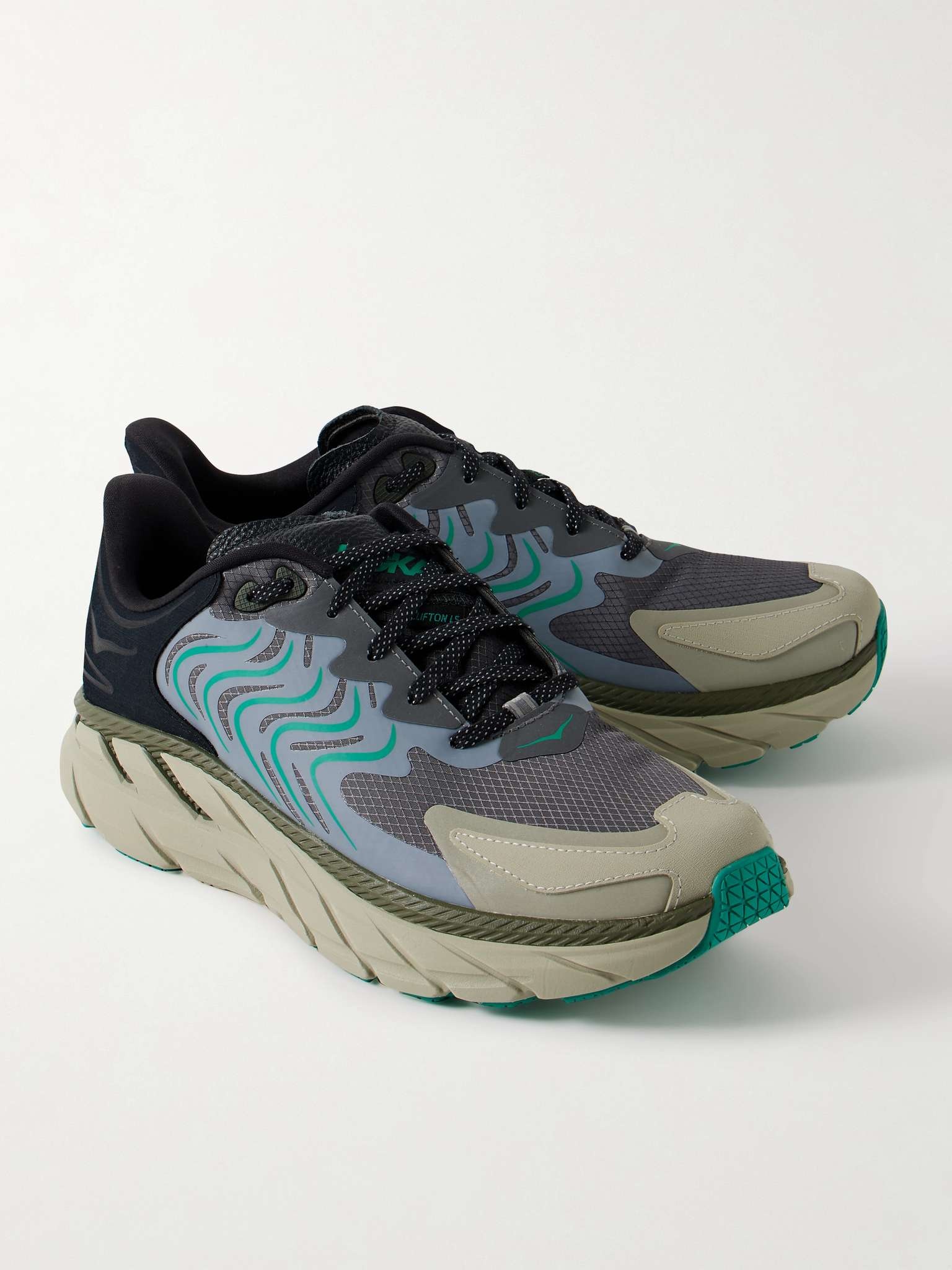 Clifton LS Rubber-Trimmed Ripstop Running Sneakers - 4