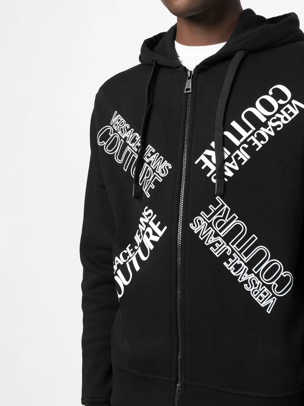 logo-print zip hoodie - 5