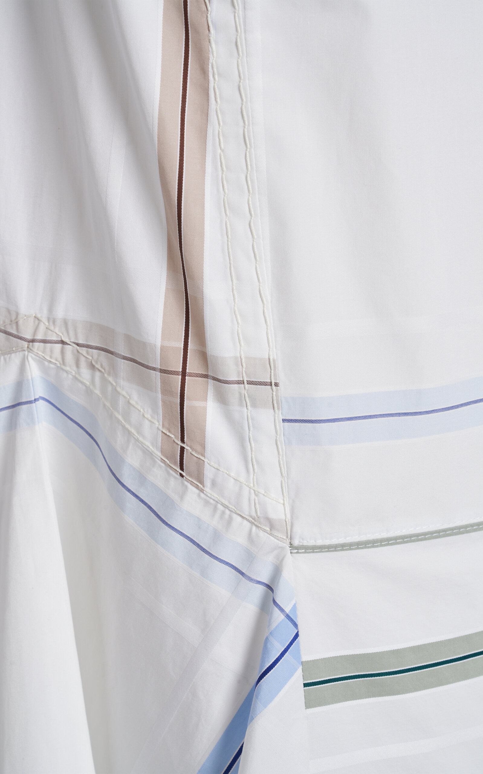 Exclusive Checked Cotton Midi Skirt white - 6