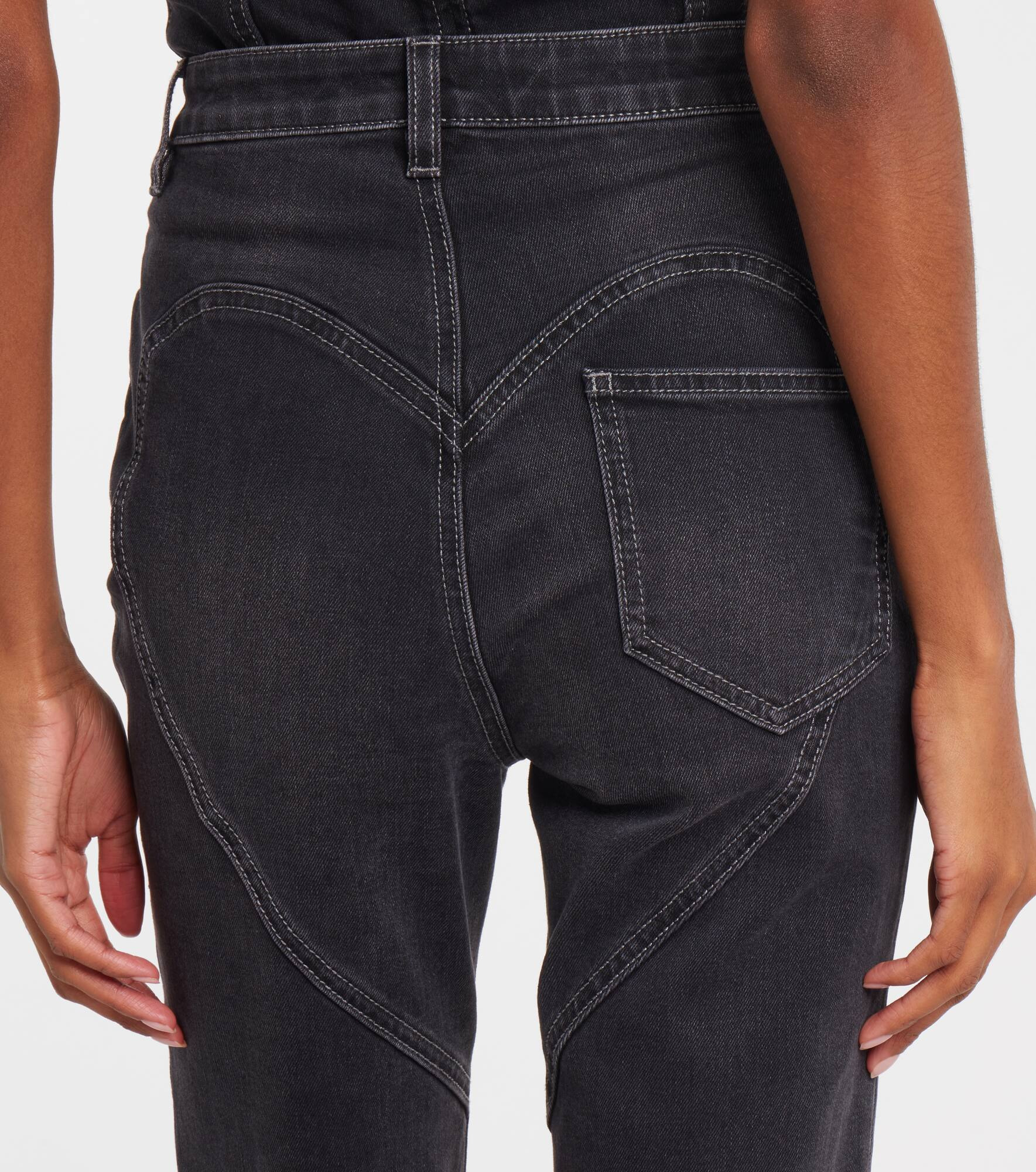 Bow-detail cropped straight jeans - 6
