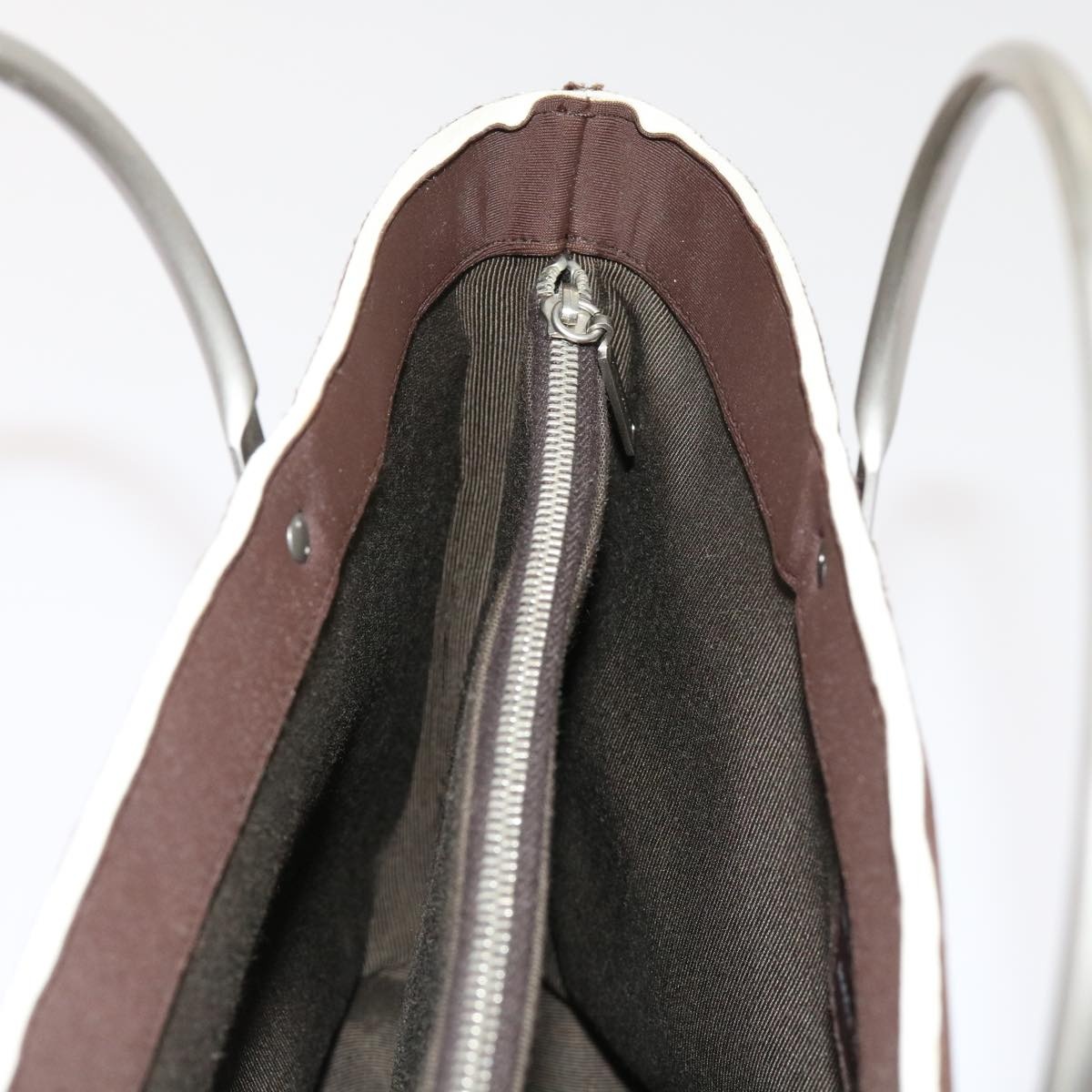 CHANEL Hand Bag Nylon Brown CC - 16