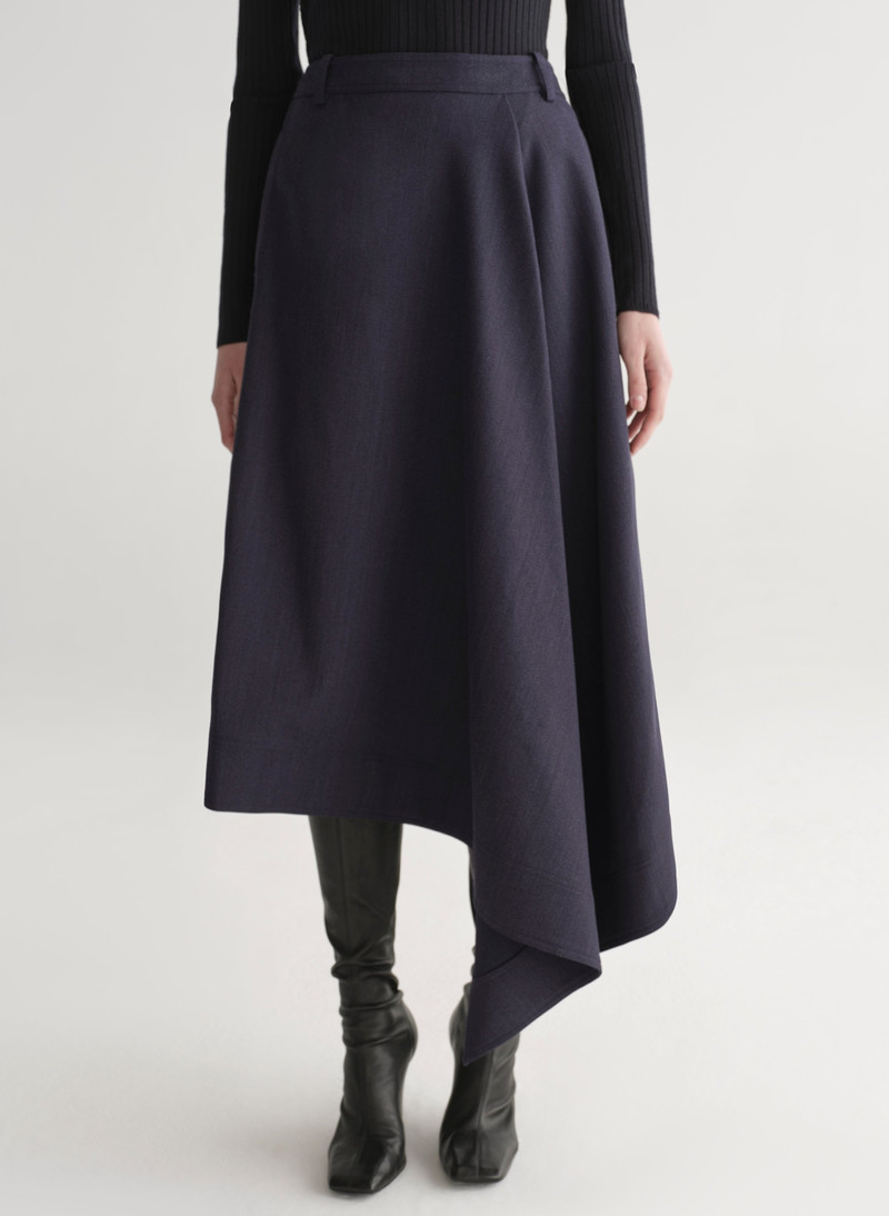 Gael Melange Twill Midi Skirt 3
