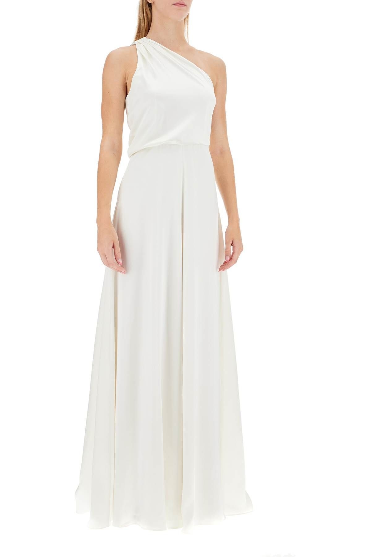 MAXI ONE-SHOULDER SILK SATIN DRESS - 3